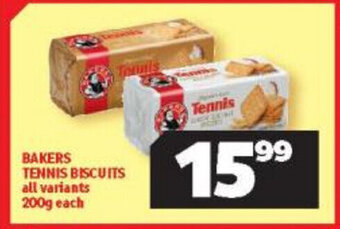Usave Bakers Tennis Biscuits all variants 200g each offer