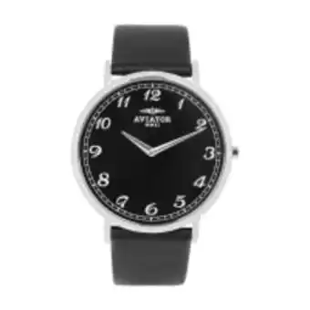 Cash Crusaders Aviator men’s genuine leather analogue watch offer