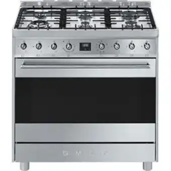 Hirsch's Smeg 90cm stainless steel gas/electric stove - c9maxssa9 offer