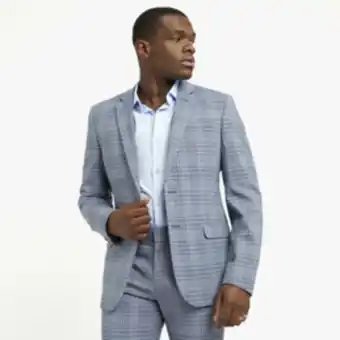 Markham Mkm blue slim multi check jacket offer