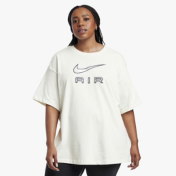 Sportscene Nike women's nsw oatmeal t-shirt (plus size) offer