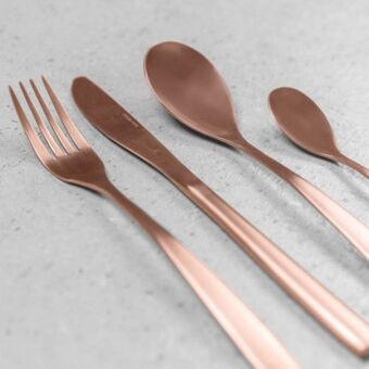 Copper cutlery set - 24pc
