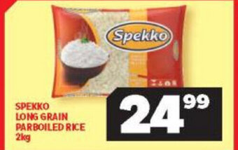 Usave Spekko Long Grain Parboiled Rice 2kg offer