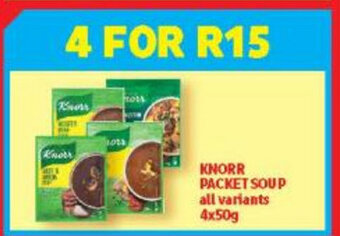 Usave Knorr Packet Soup all variants 4x50g offer
