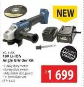 Builders Warehouse Ryobi 18v li-ion angle grinder kit xg-115k offer