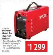 Builders Warehouse Ryobi 140 amp metal arc inverter welder mma-140 offer
