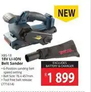 Builders Warehouse Ryobi 18v li-ion belt sander xbs-18 offer