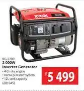 Builders Warehouse Ryobi 2000w inverter generator rg-2700 offer