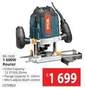 Builders Warehouse Ryobi 1600w router re-1600 offer