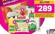Game Spekko long grain parboiled rice 5kg, pan vegetable oil 2l, selati brown sugar- for all offer