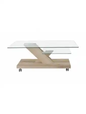 House & Home Yuki coffee table twin glass and wood offer