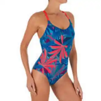 Decathlon Women's one-piece swimsuit riana - pal red offer