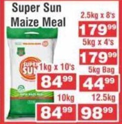 Super Sun Maize Meal 2.5kg x 8's