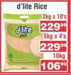 Advance Cash n Carry d'lite Rice 2kg x 10's offer