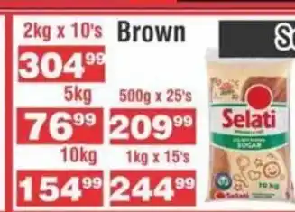 Advance Cash n Carry Selati Brown Sugar 10kg offer