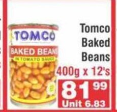Tomco Baked Beans 400g x 12's