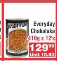 Advance Cash n Carry Everyday Chakalaka 410g x 12's offer