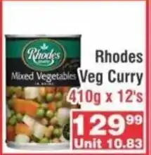 Advance Cash n Carry Rhodes Veg Curry 410g x 12's offer