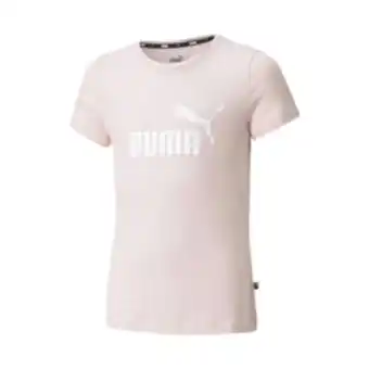 Totalsports Girls puma essentials logo light pink tee offer