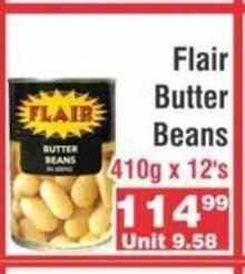 Advance Cash n Carry Flair Butter Beans 410g x 12's offer