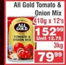 Advance Cash n Carry All Gold Tomato & Onion Mix 410g x 12's offer