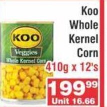 Advance Cash n Carry Koo Whole Kernel Corn 410g x 12's offer