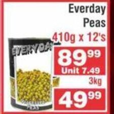 Everyday Peas 410g x 12's