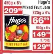 Advance Cash n Carry Hugo's Mixed Fruit Jam 225g x 6's offer