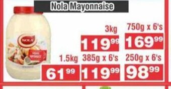 Advance Cash n Carry Nola Mayonnaise 3kg offer
