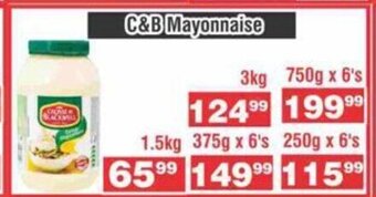 Advance Cash n Carry C&B Mayonnaise 3kg offer