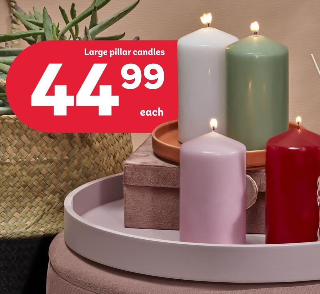 Large pillar candles offer at PEP