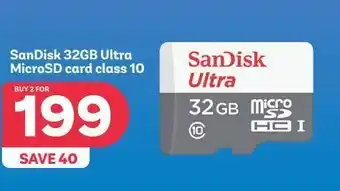 PEP Sandisk 32 gb ultra microsd card class 10 offer