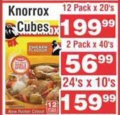 Advance Cash n Carry Knorrox Cubes 12 Pack x 20's offer