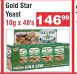 Advance Cash n Carry Gold Star Yeast 10g x 48's offer