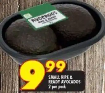 Shoprite Small Ripe & Ready Avocados 2 per pack offer