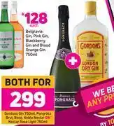 Game Gordons gin 750ml & pongracz (brut, rose, noble nectar or nectar rose light) 750ml- for both offer