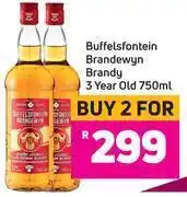 Buffelsfontein brandewyn brandy 3 year old-for 2 x 750ml