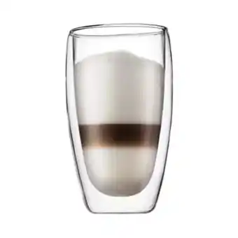 6x heat resistant double-walled glass mugs