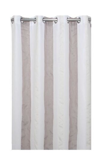 Sheet Street Sheer stripe eyelet curtain l225xw140cm offer