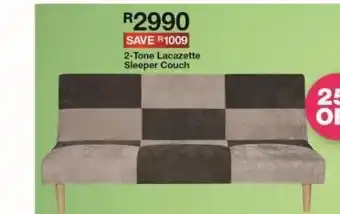 House & Home 2-tone lacazette sleeper couch offer