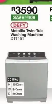 House & Home Metallic twin-tub washing machine offer