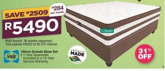 House & Home 152cm grande base set offer