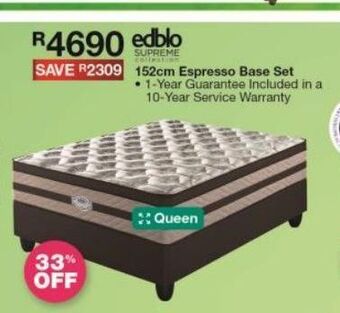 House & Home 152cm espresso base set offer