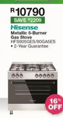 House & Home Metallic 5-burner gas stove offer