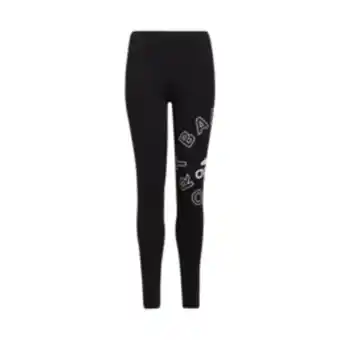 Totalsports Girls adidas logo black tights offer