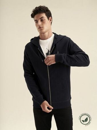 Zip thru hooded sweat
