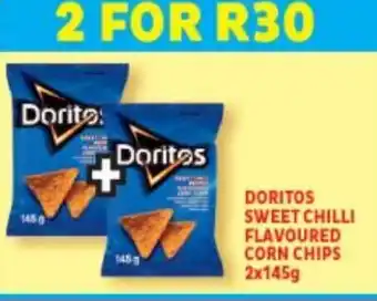 Usave Doritos Sweet Chilli Flavoured Corn Chips 2 x 145g offer