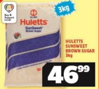 Usave Huletts Sun Sweet Brown Sugar 3kg offer