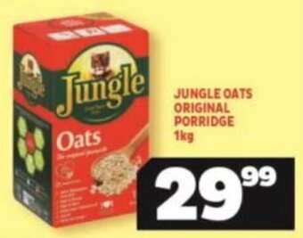 Usave Jungle Oats Original Porridge 1kg offer