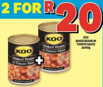 Usave Koo Baked Beans in Tomato Sauce 2 x 410g offer